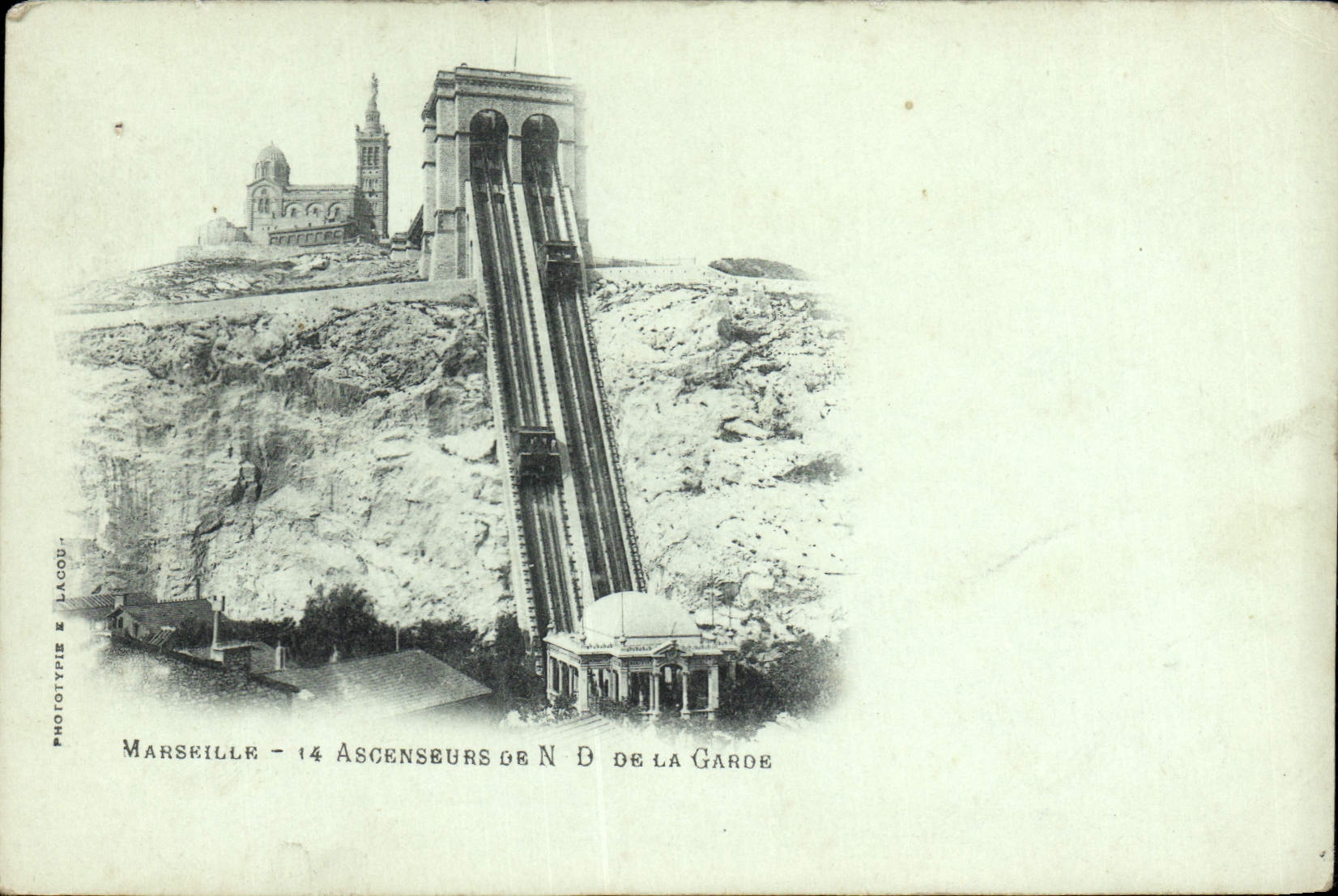 CPA Marseilles Ascenseurs ND De La Garoe