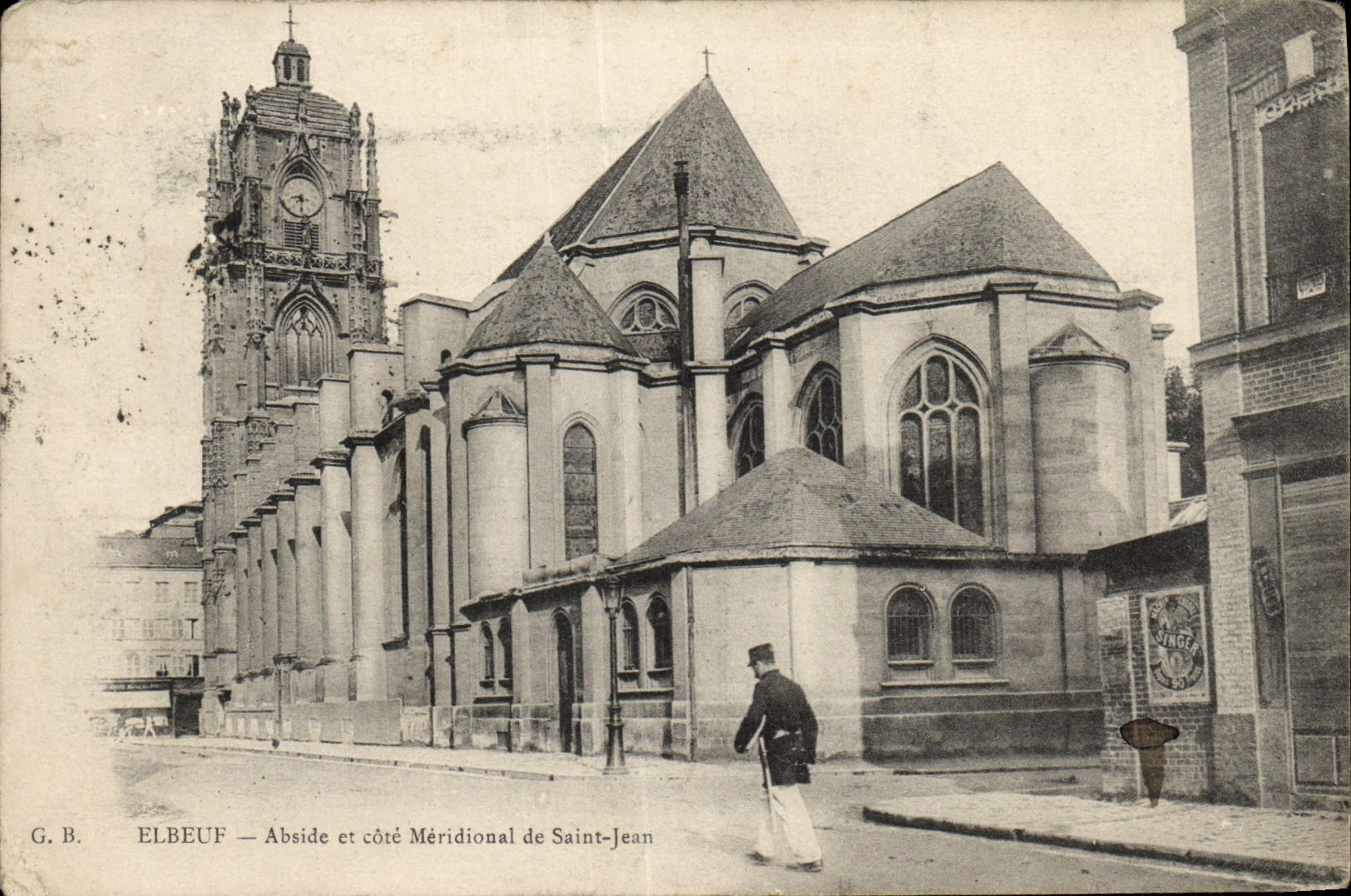 CPA Elbeuf Abside et Cote Meridional de Saint Jean