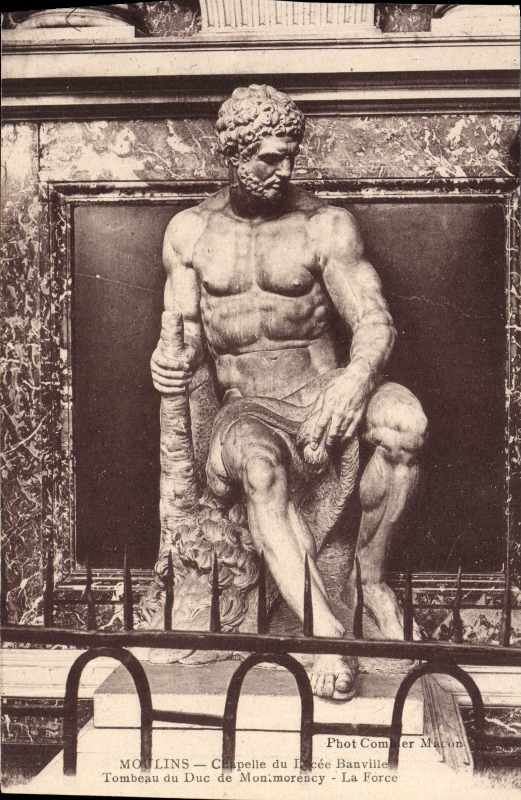 VINTAGE POSTCARD Moulins Vault of Lacee Banville Tomb of the Duke of Montmorency