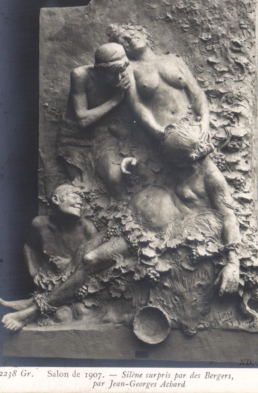 VINTAGE POSTCARD living room 1907 Silene surprised by shepherds Jean-Georges Achard