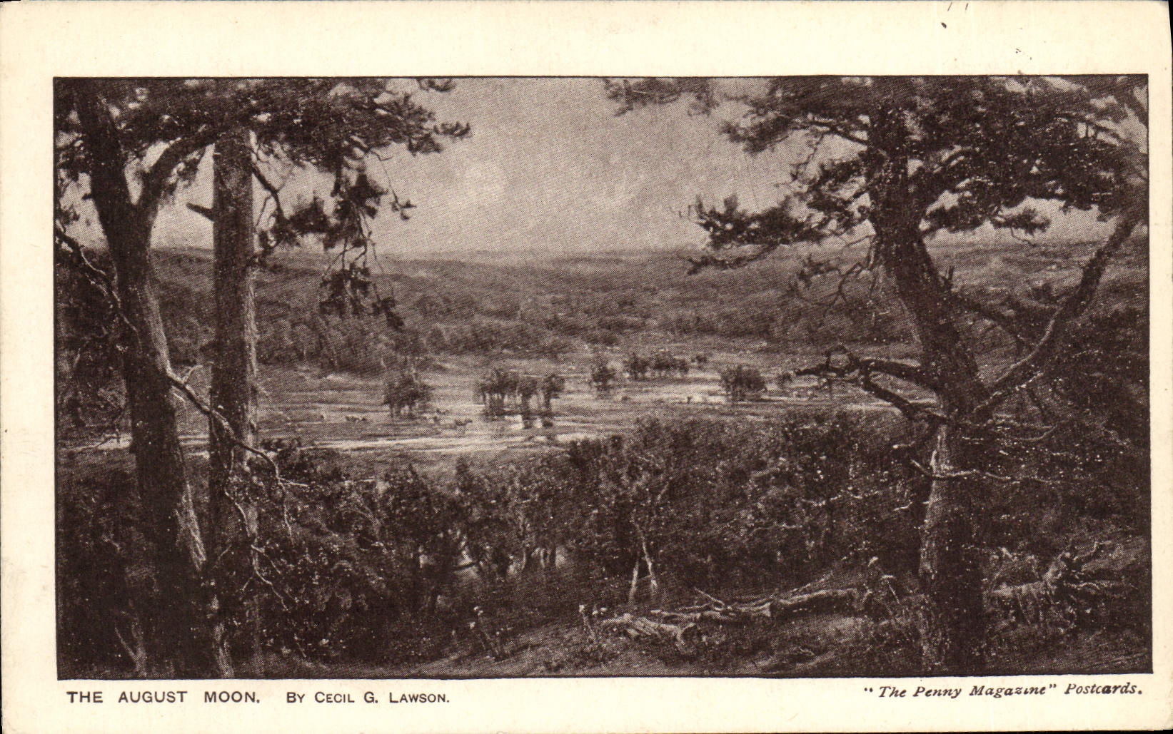 VINTAGE POSTCARD The August moon Cecil G Lawson