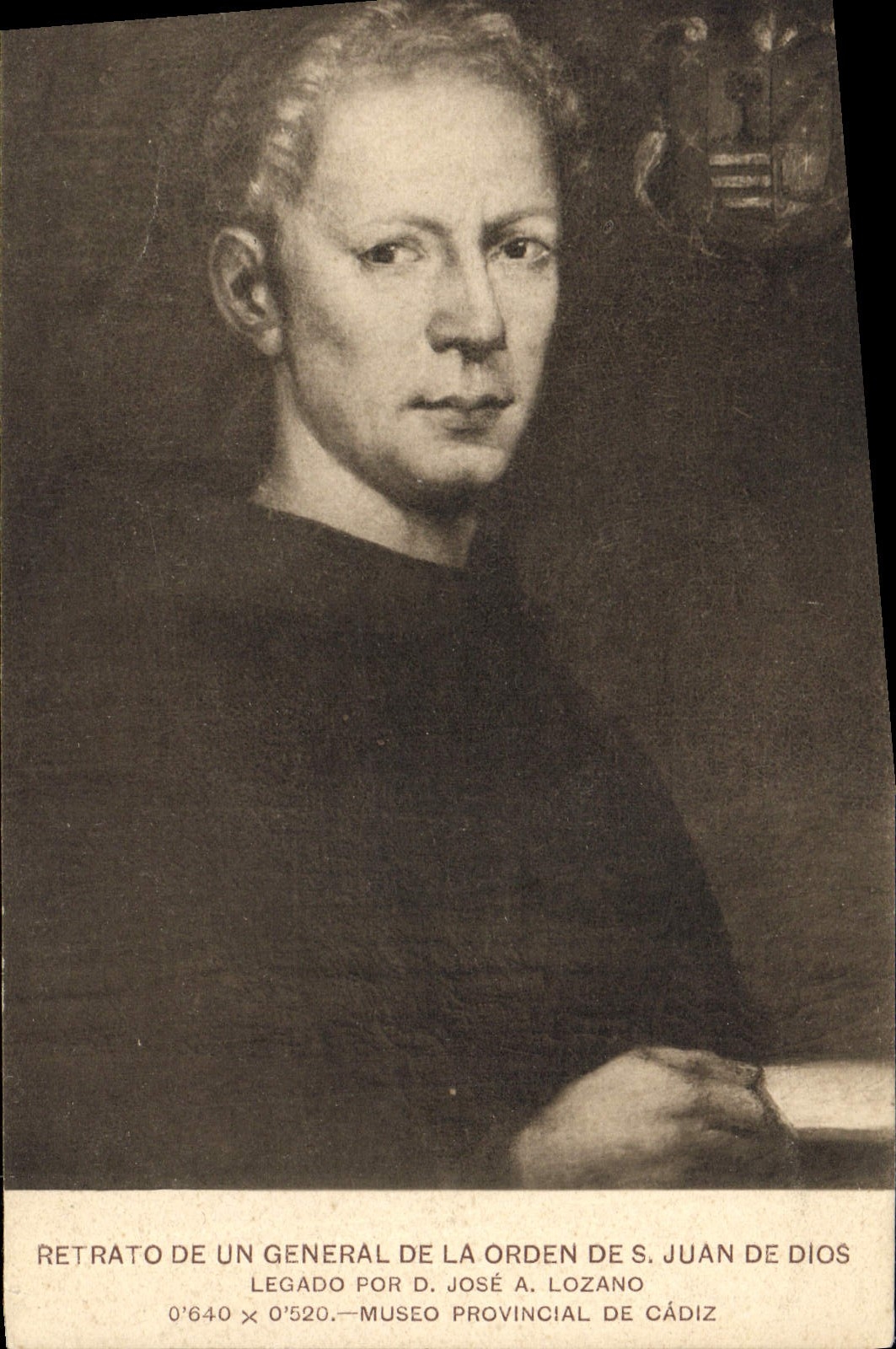 VINTAGE POSTCARD Retrato Of General Of Orden Of Juan De Dios Cadiz