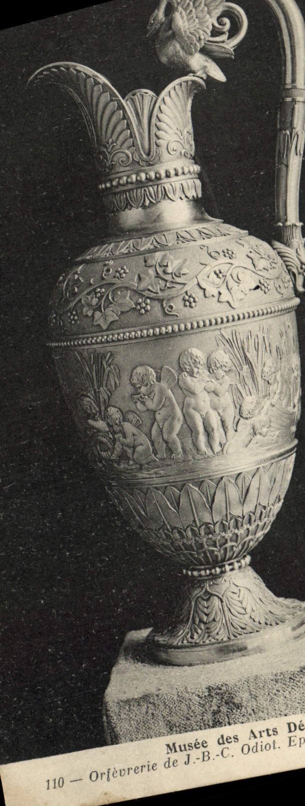 La POSTAL Musee de la VENDIMIA del tiempo decorativo de Goldsmithery Odiot de los artes empeora