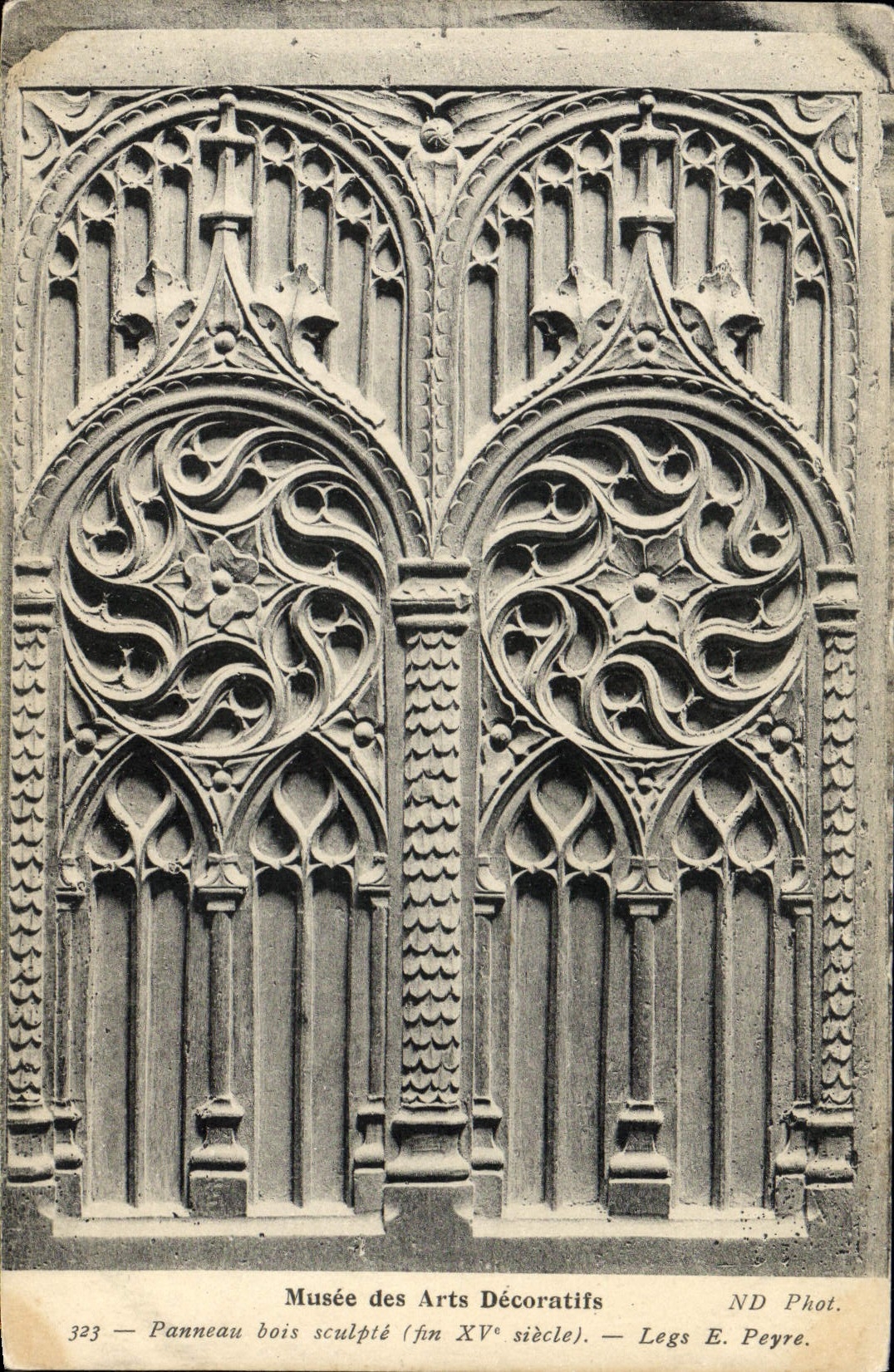 La POSTAL Musee de la VENDIMIA de la madera decorativa del panel de los artes talla Peyre