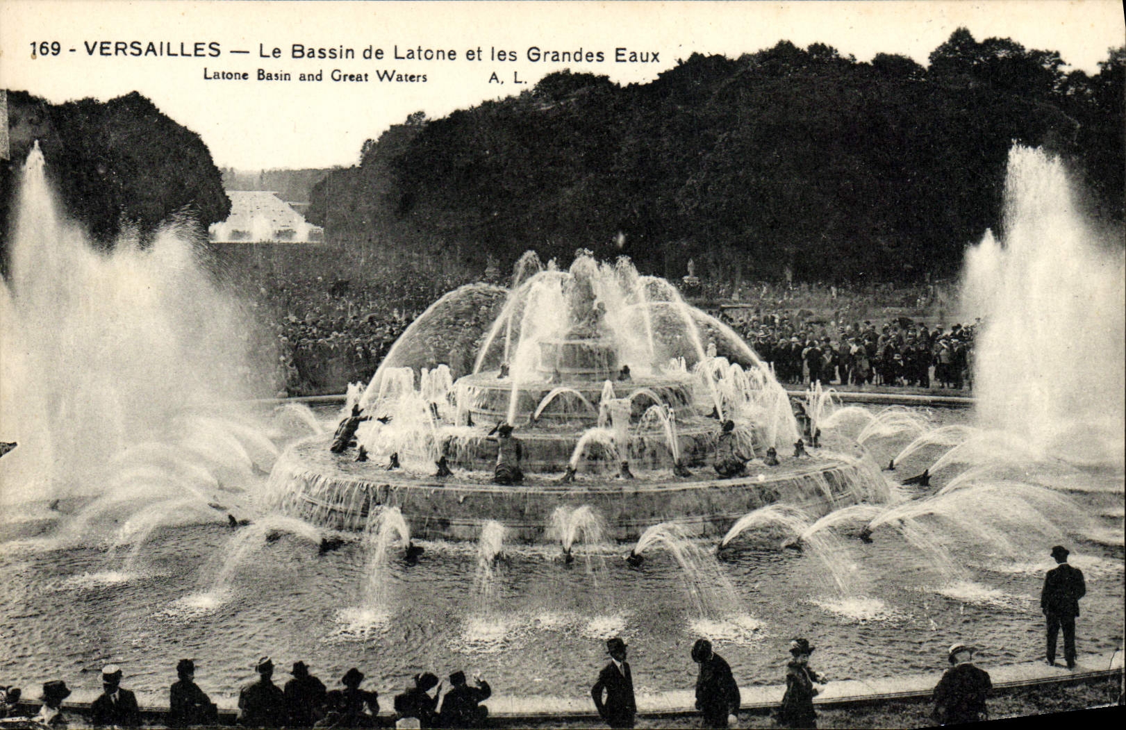 POSTAL Versalles de la VENDIMIA el lavabo de Latone y del agua grande
