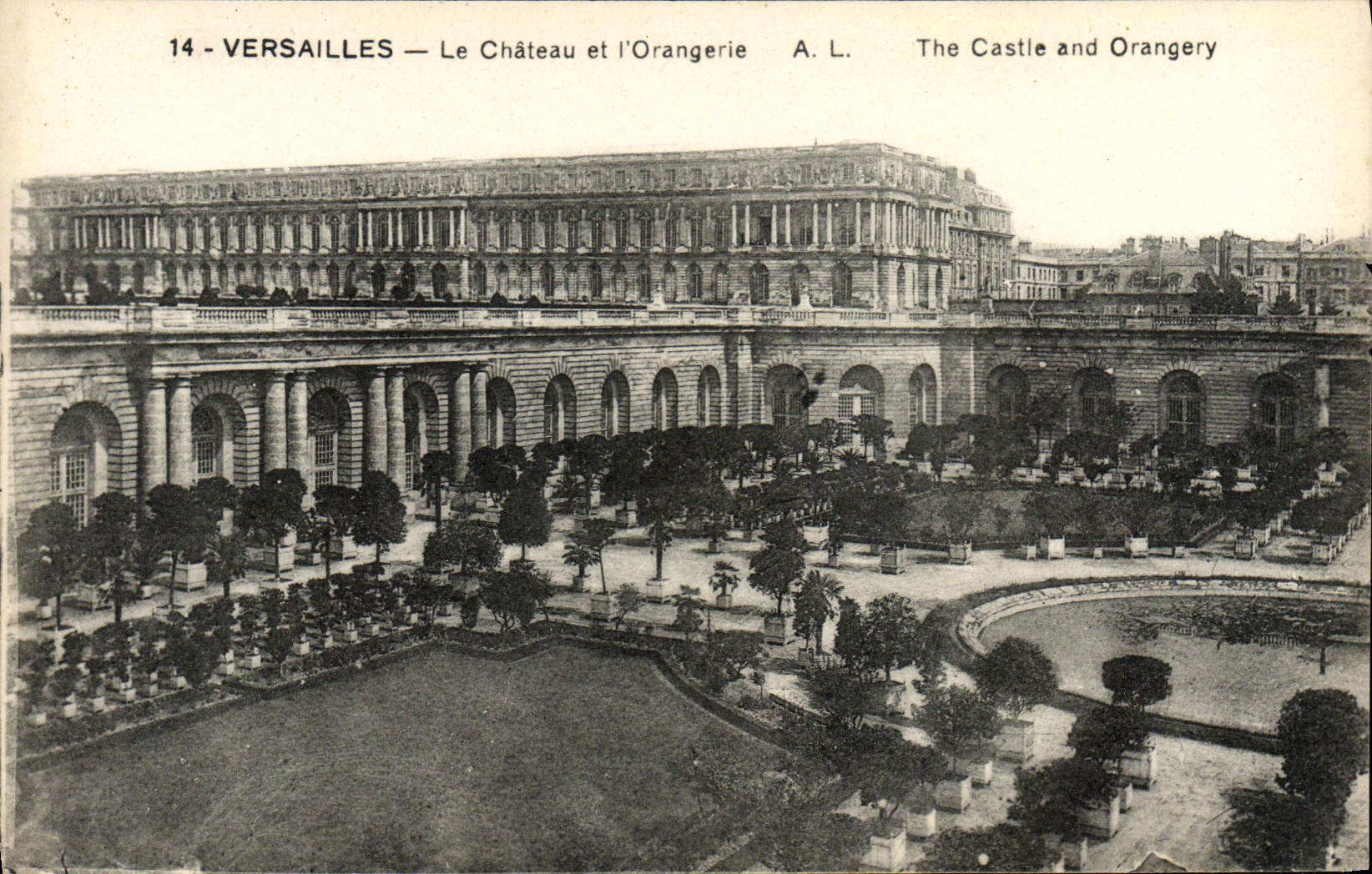 CPA Versailles Le chateau et L'Orangerie