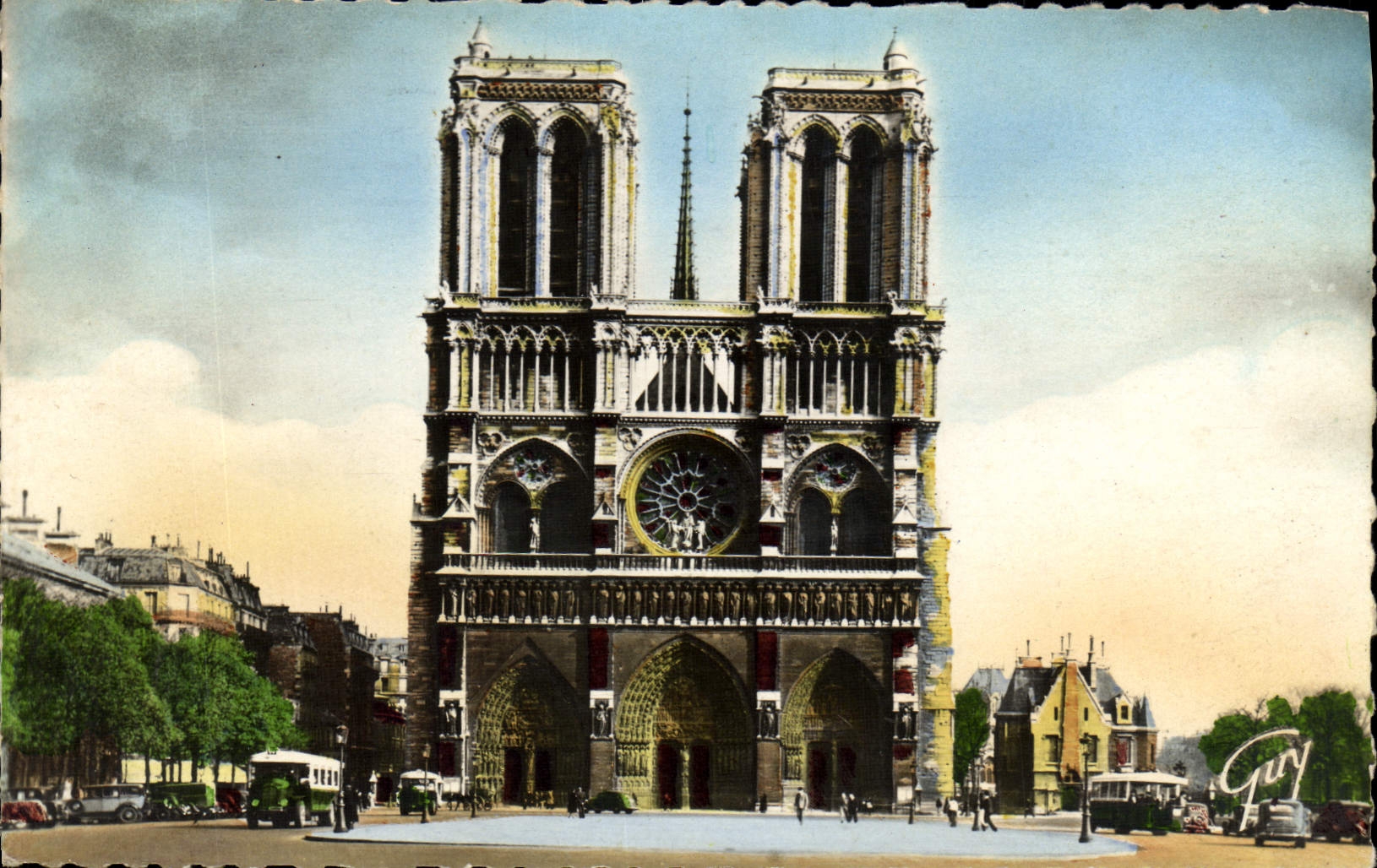 CPM Paris Et Ses Merveilles Facade de la Cathedrale Notre Dame