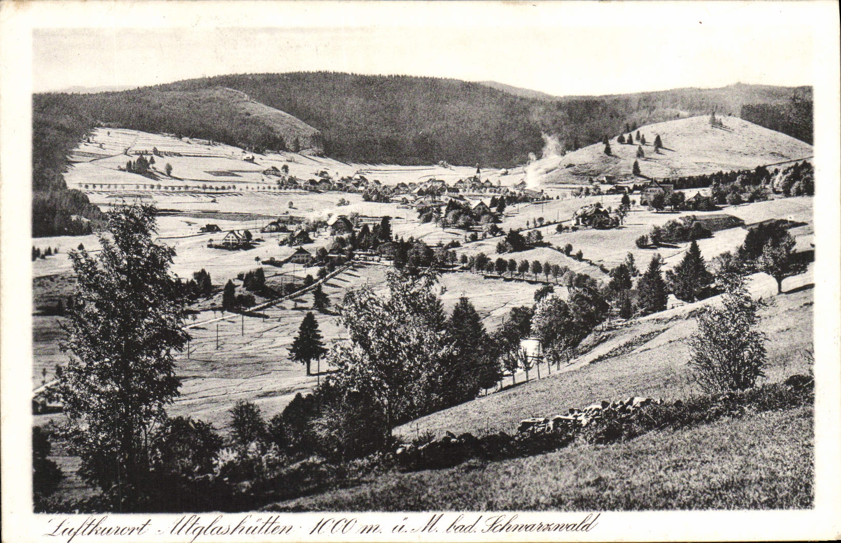 Invierno Sportplatz Altglashutten Schwarzwald del und de Luftlurort de la POSTAL de la VENDIMIA