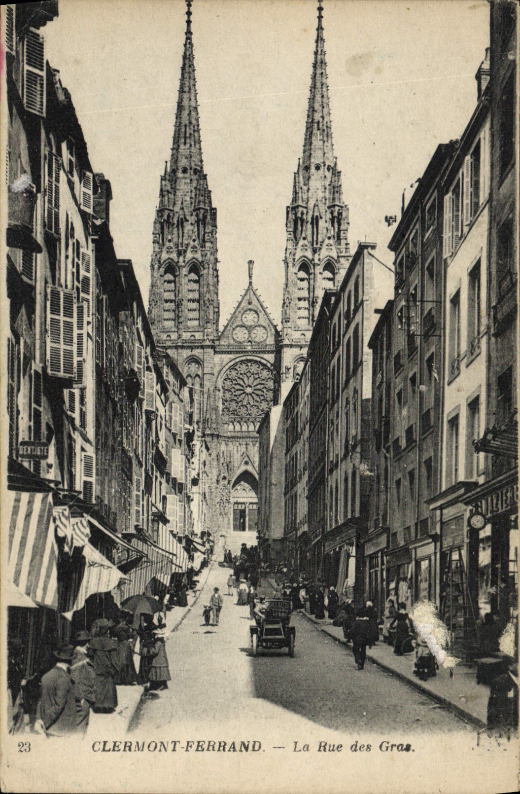 POSTAL Clermont-Ferrand de la VENDIMIA la calle de las grasas