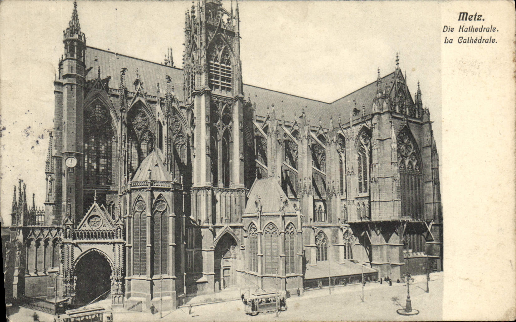 La POSTAL Metz de la VENDIMIA muere Kathedrale la catedral