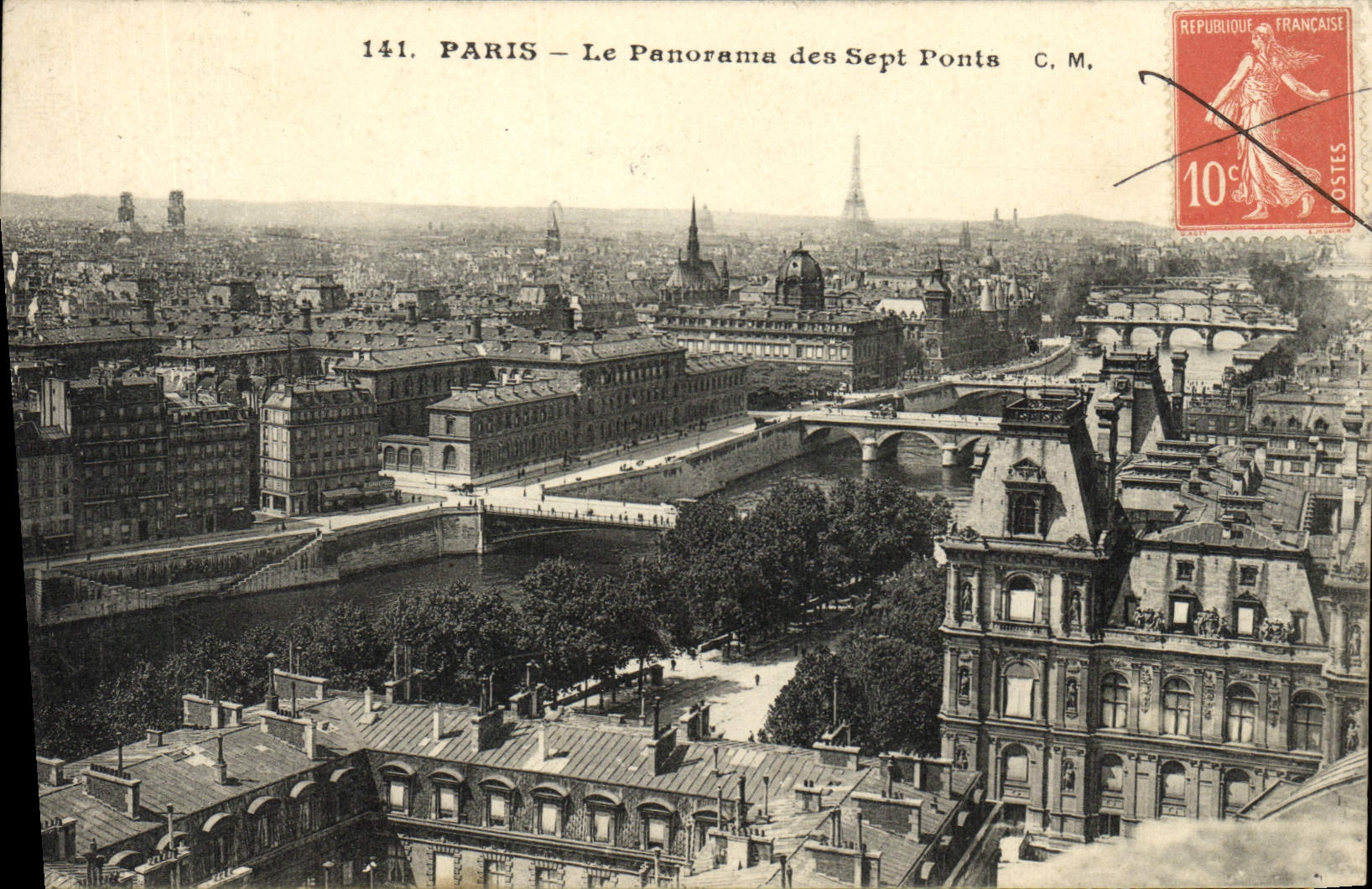 CPA Paris Le Panorama des Sept Ponts