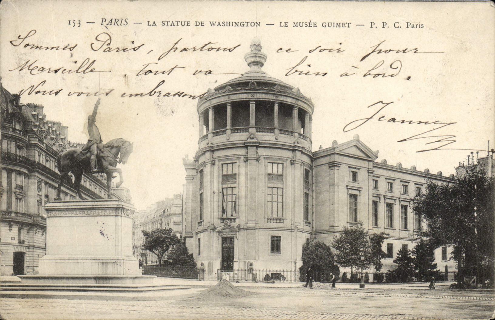 CPA Paris La statue De Washington Le Musee Guimet