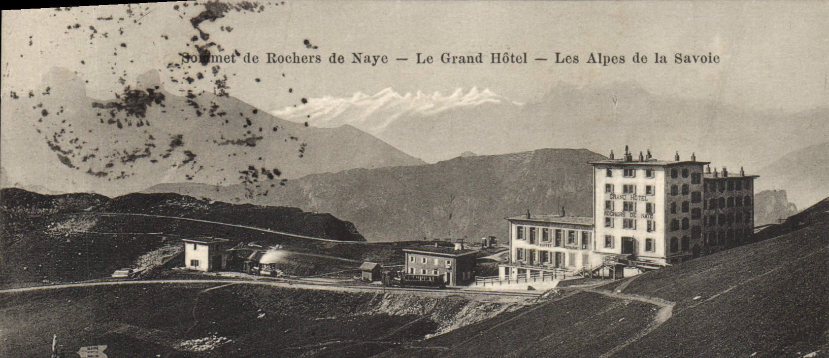 CPA Sommet de rochers de Naye Le grand Hotel Les Alpes de Savoie 