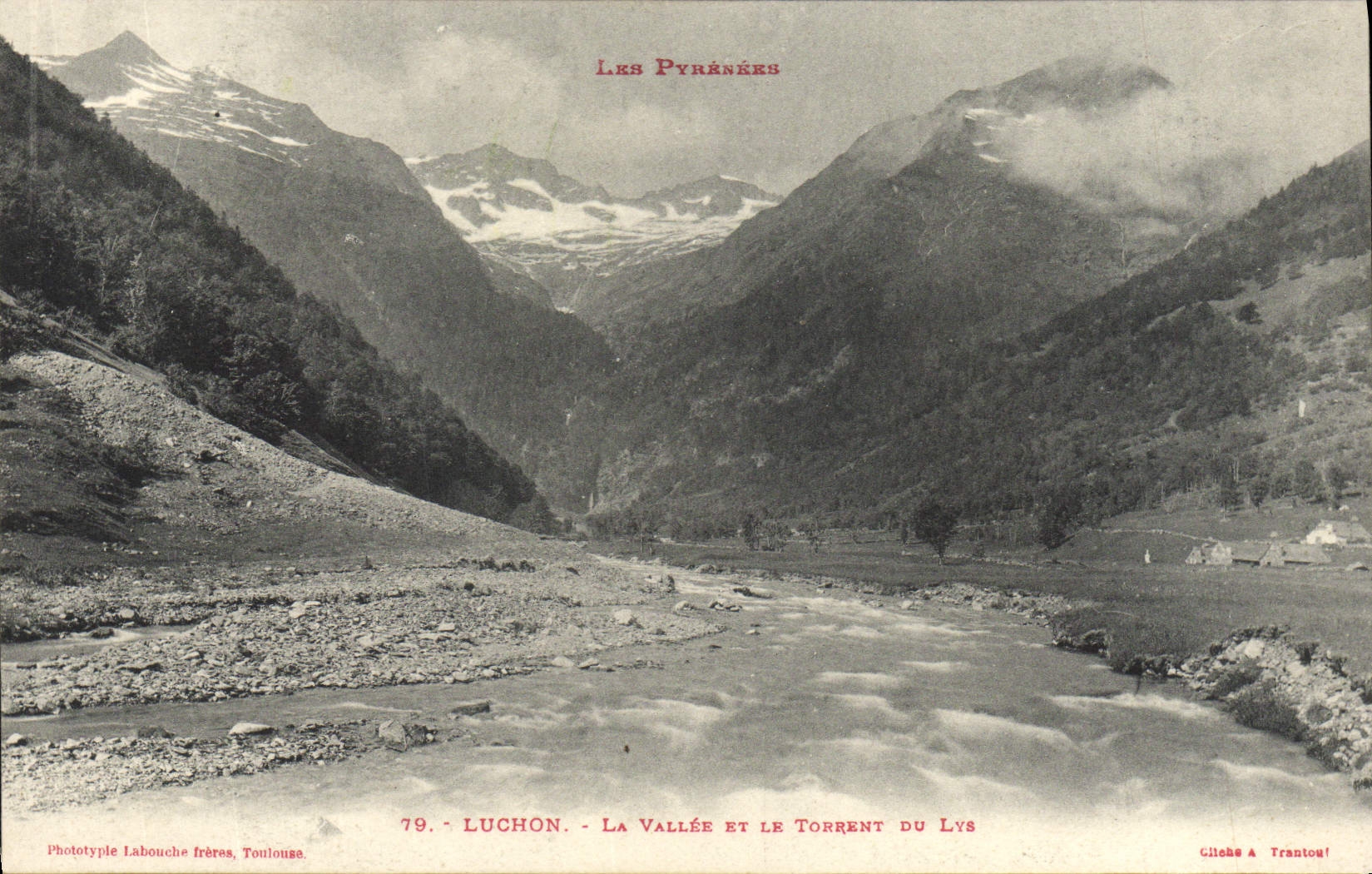 VINTAGE POSTCARD Luchon Valler And the Torrent of the Lily