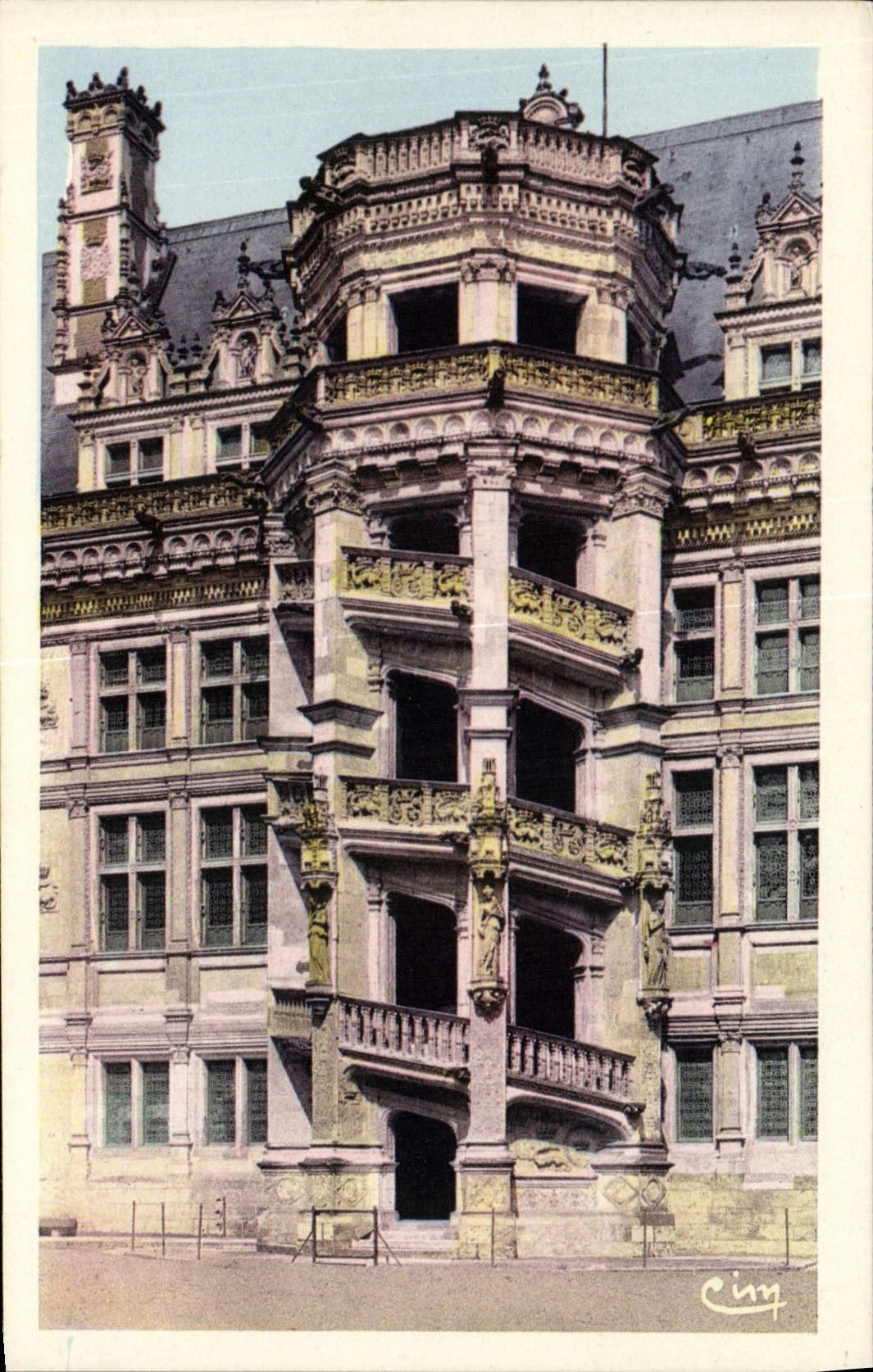 CPA Chateau De Blois Escalier Francois 1er