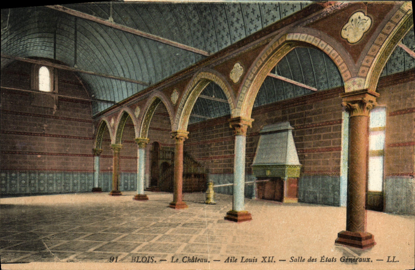 CPA Blois Le Chateau Alle Louis XII Salle Des Etats Generaux