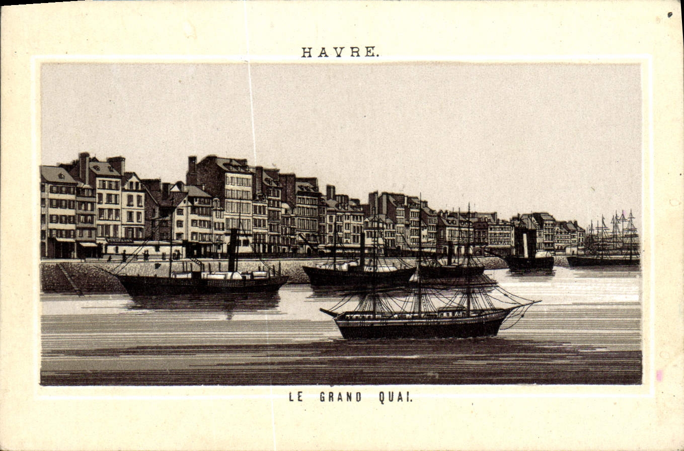 Puerto de la POSTAL de la VENDIMIA los barcos grandes de Quay