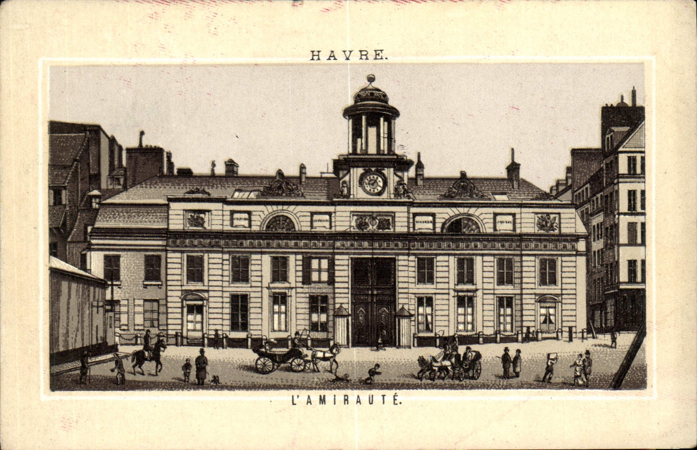 Puerto el Ministerio de marina de la POSTAL de la VENDIMIA