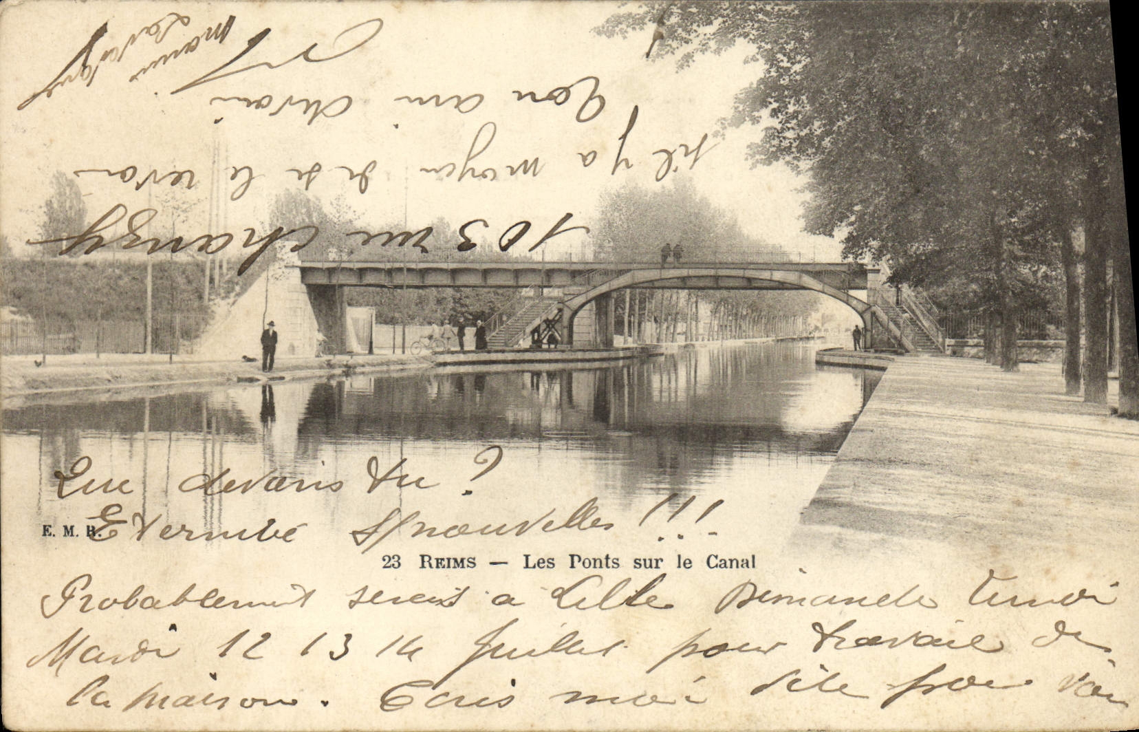 CPA Reims Les Ponts Sur Le Canal