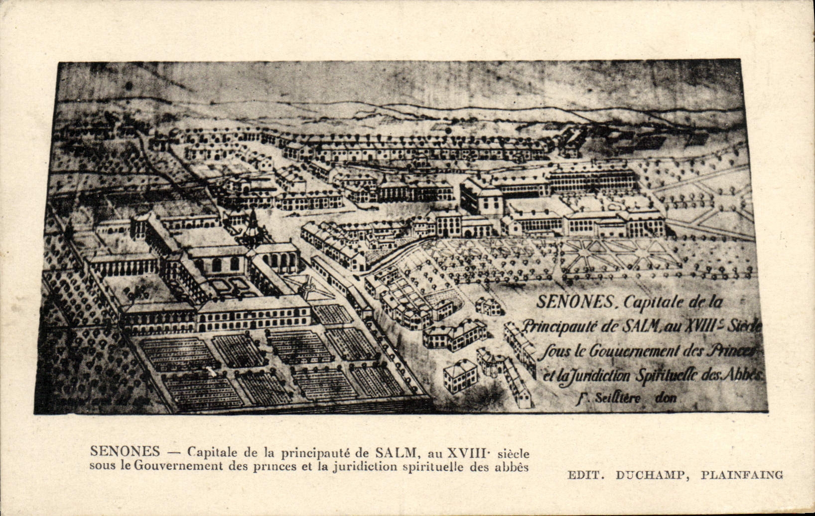 VINTAGE POSTCARD Senones Capital Of the Principality De Salm