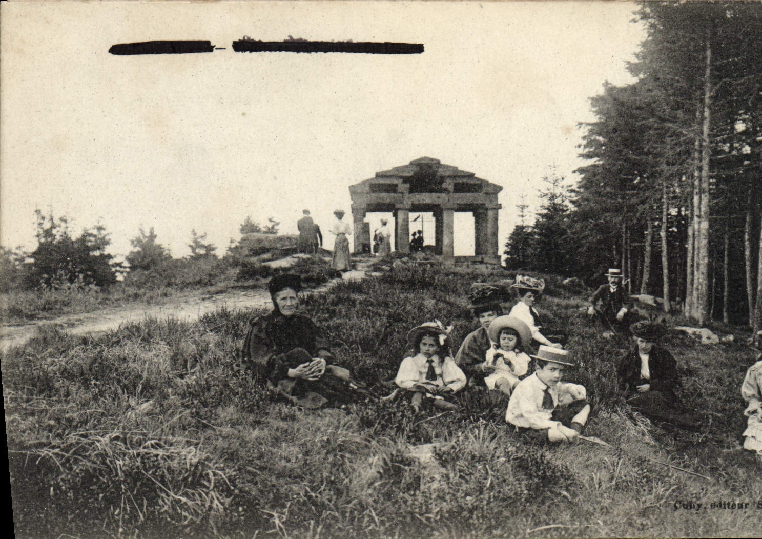 CPA Vosges Promeneurs