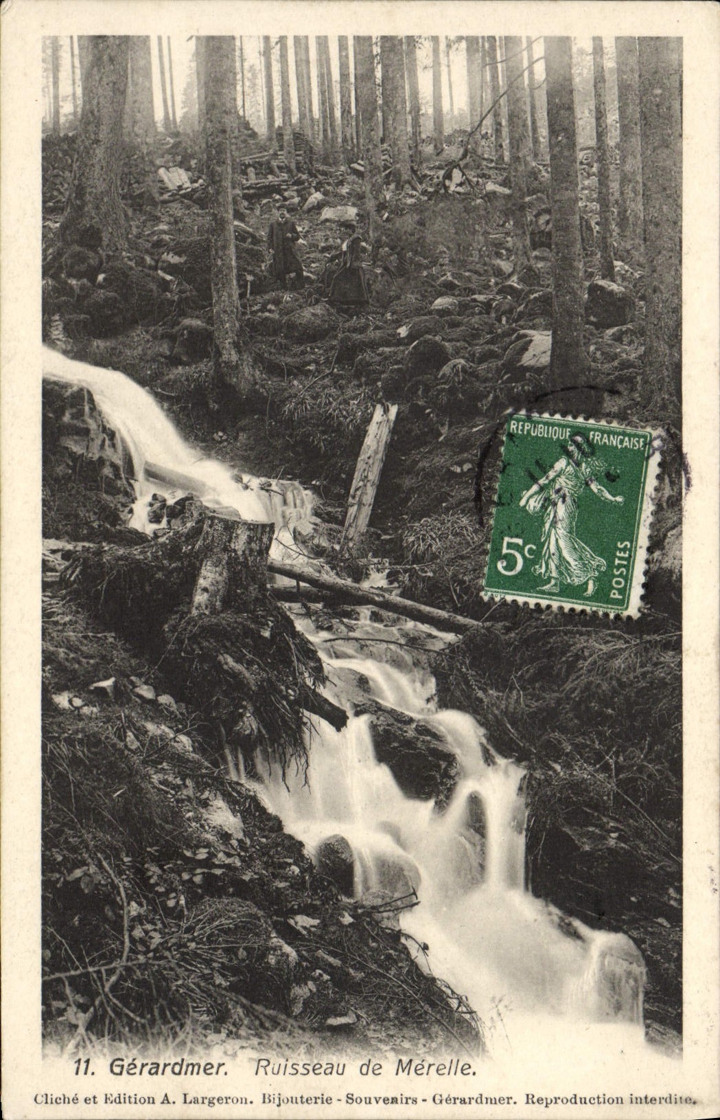 VINTAGE POSTCARD Gerardmer Brook De Merelle