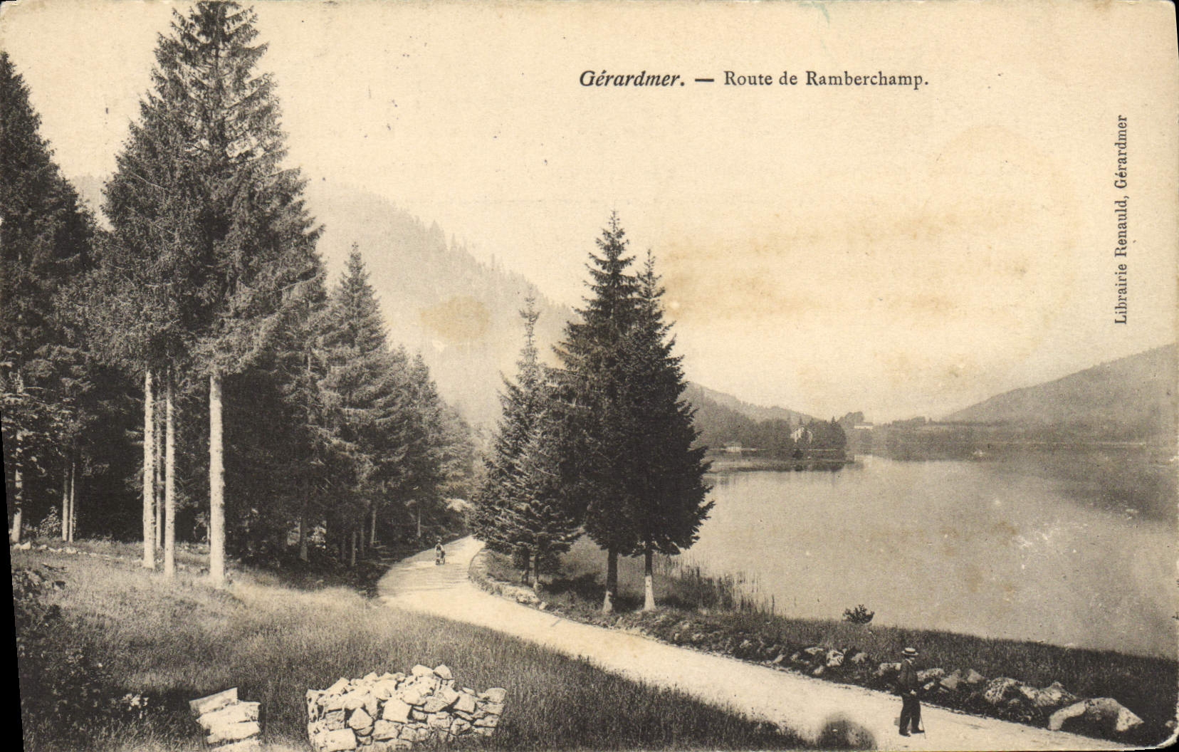VINTAGE POSTCARD Gerardmer Road De Ramberchamp