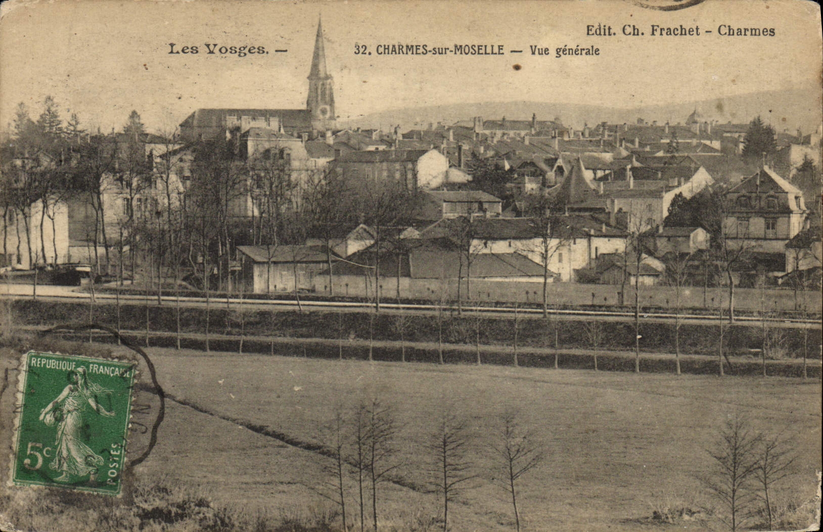 CPA Les Vosges Charmes Sur Moselle Vue Generale