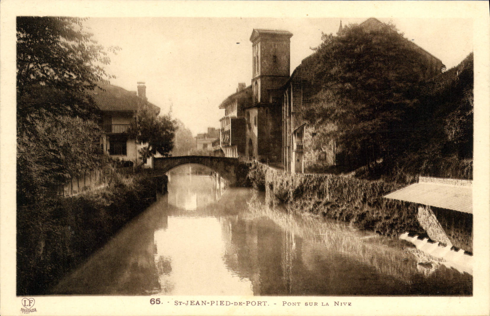 CPA St Jean Pied De Port Pont Sur La Nive