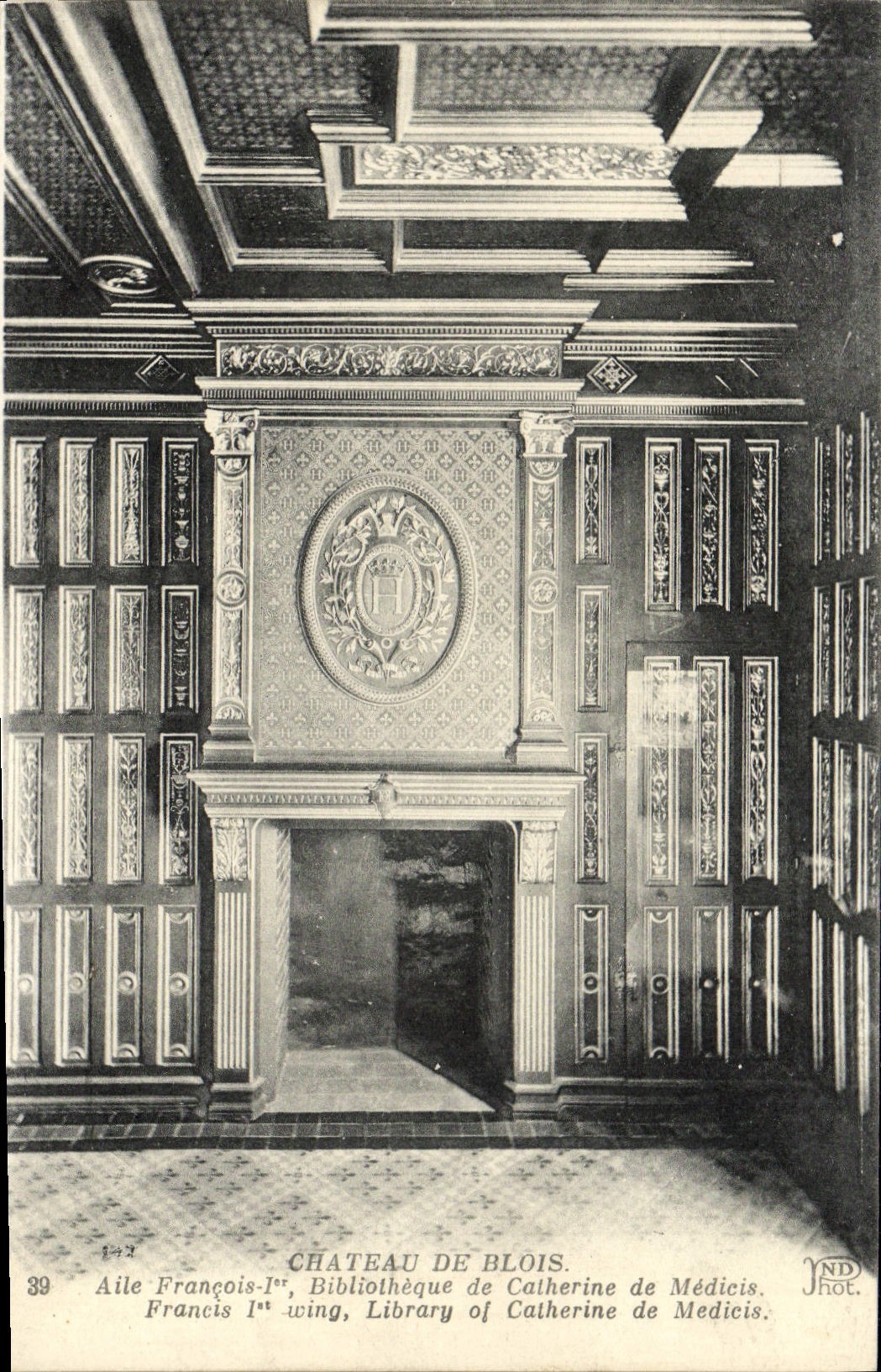 CPA Chateau De Blois Aile Francois 1er Bibliotheque De Catherine De Medicis