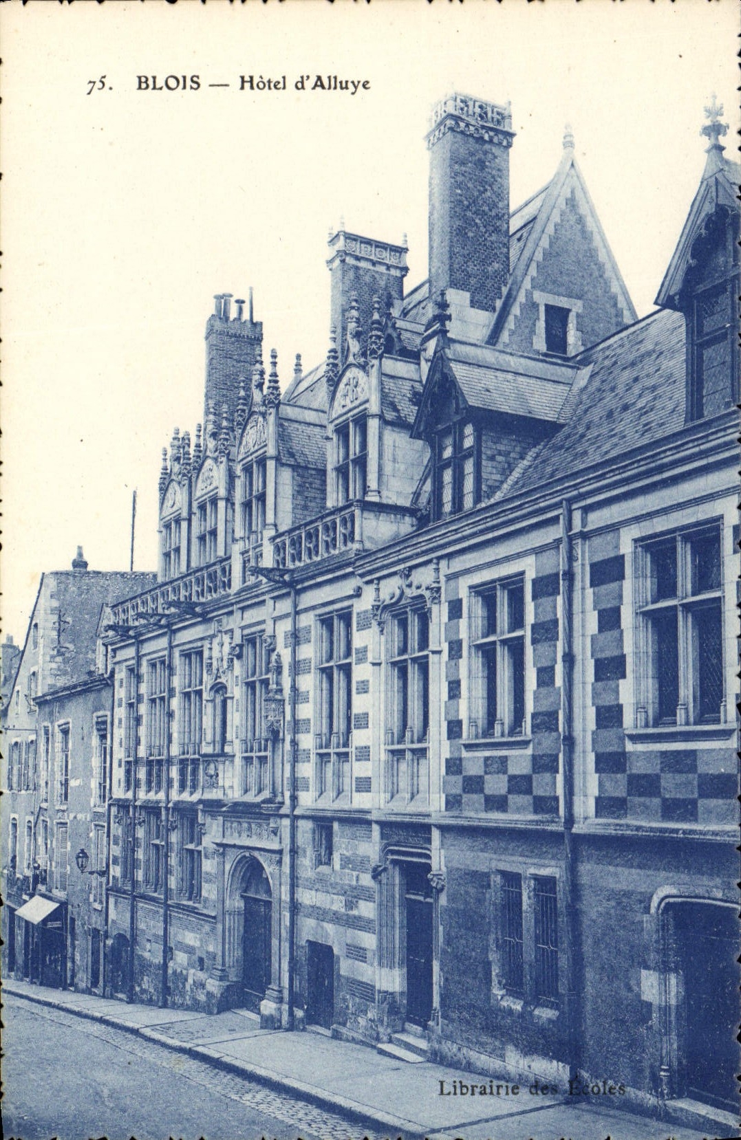 VINTAGE POSTCARD Blois Hotel of Alluye