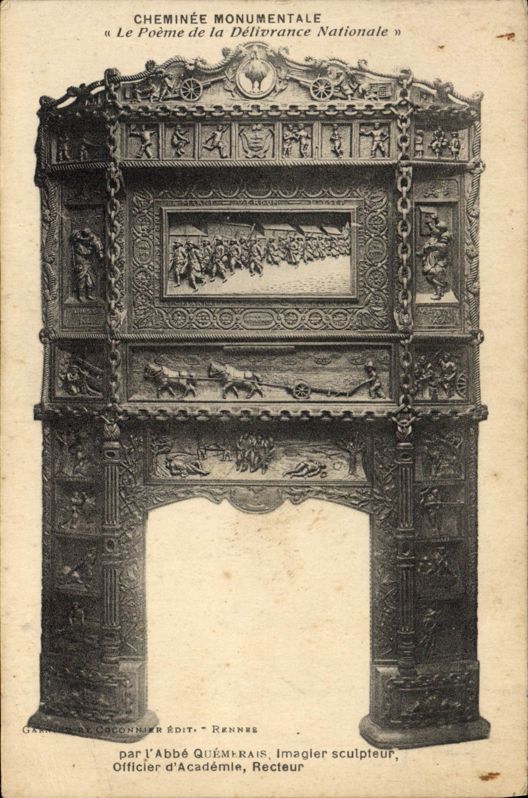 VINTAGE POSTCARD Monumental Chimney the poem of the National Delivery