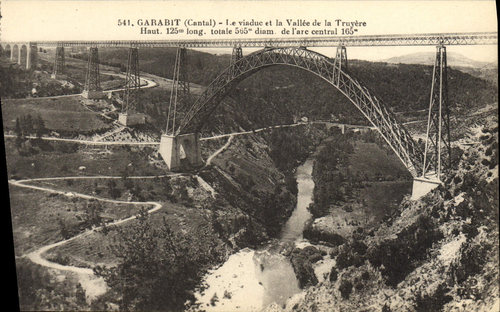 VINTAGE POSTCARD Garabit the Viaduct And the Valley Of Truyere
