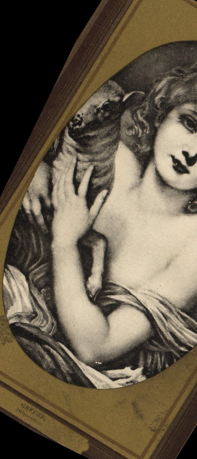 VINTAGE POSTCARD Greuze Innocence Child