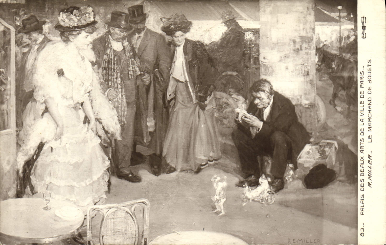 VINTAGE POSTCARD Palate Of Beautiful arts De Laville Of Paris Miller the merchant of toys