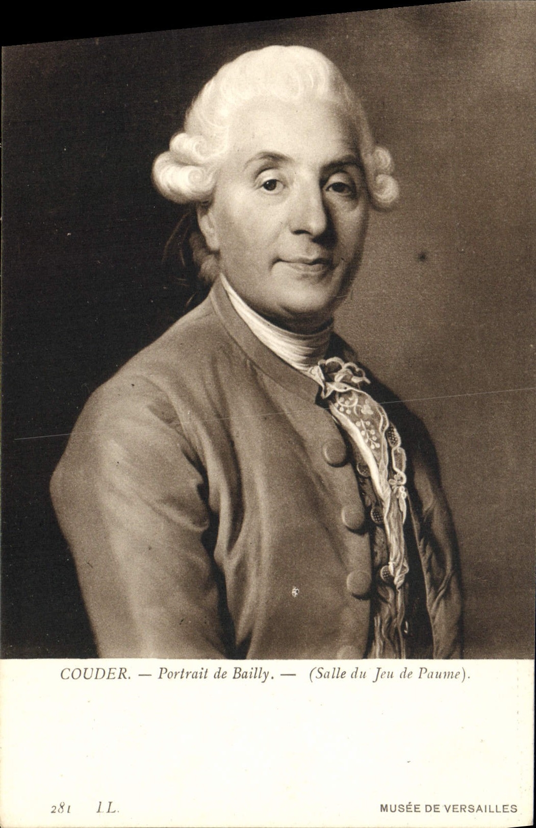 VINTAGE POSTCARD To bend Portrait De Bailly Room of the play of Palm Museum Of Versailles