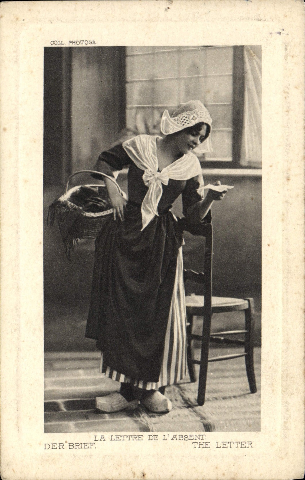 VINTAGE POSTCARD the Letter Of the Absent one