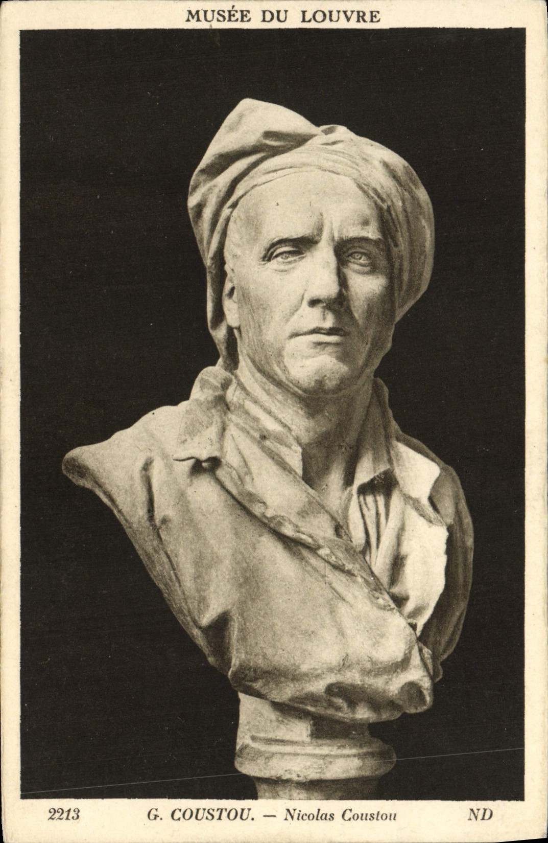 VINTAGE POSTCARD Museum Of Louvre Nicolas Coustou