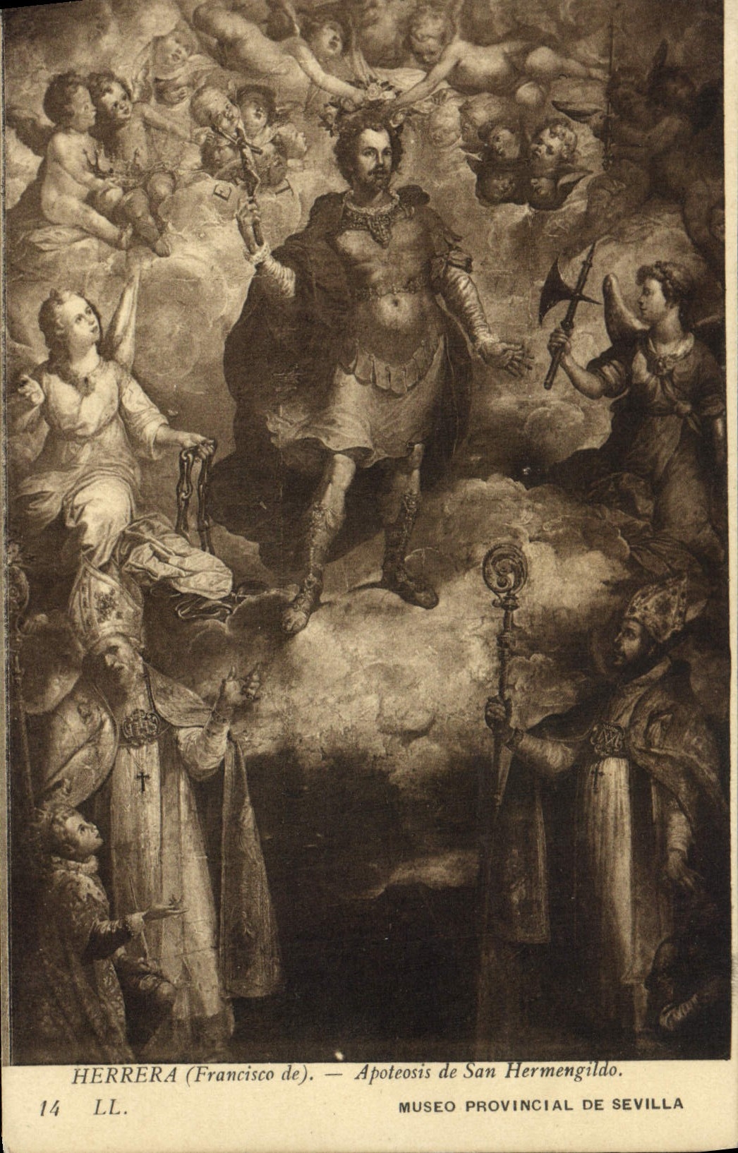 VINTAGE POSTCARD Herrera Apoteosis De San Hermengildo Museo Provincial De Sevilla