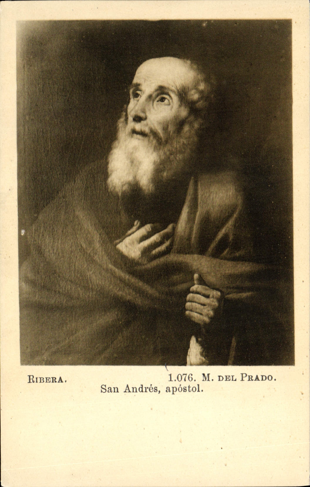 VINTAGE POSTCARD Ribera San Andres Apostol Museo del Prado