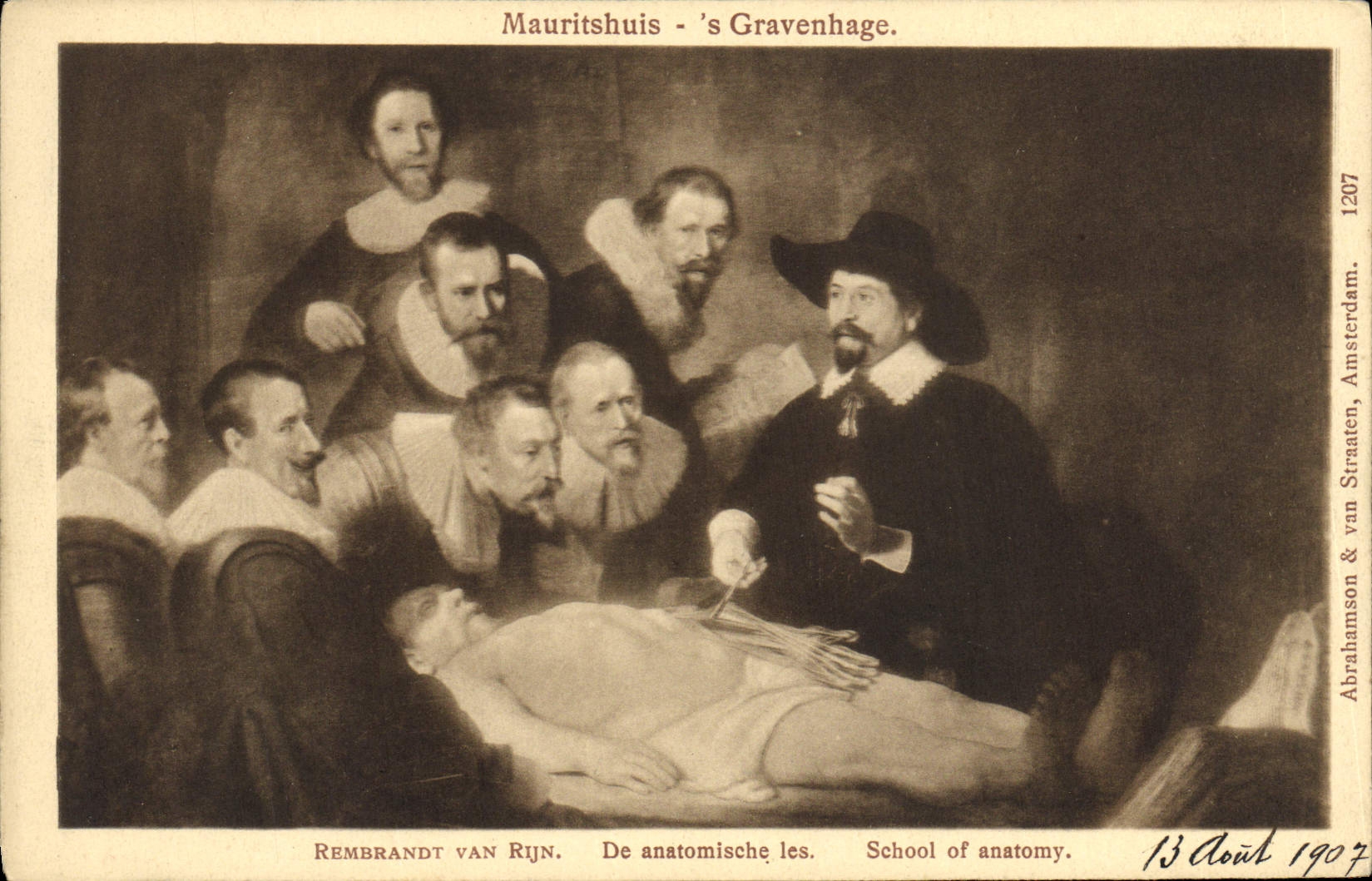 VINTAGE POSTCARD Mauritshuis Gravenhage Rembrant Van Rijn