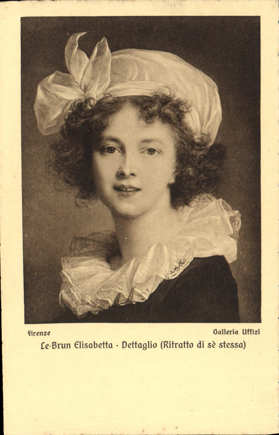 VINTAGE POSTCARD Firenze Brown Elisabetta Dettaglio