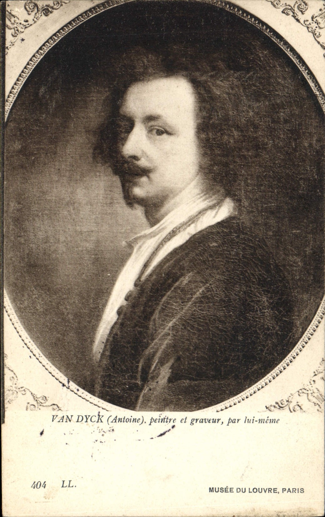 VINTAGE POSTCARD Van Dyck Painter And Graveur By Him Same Museum Of Louvre Paris