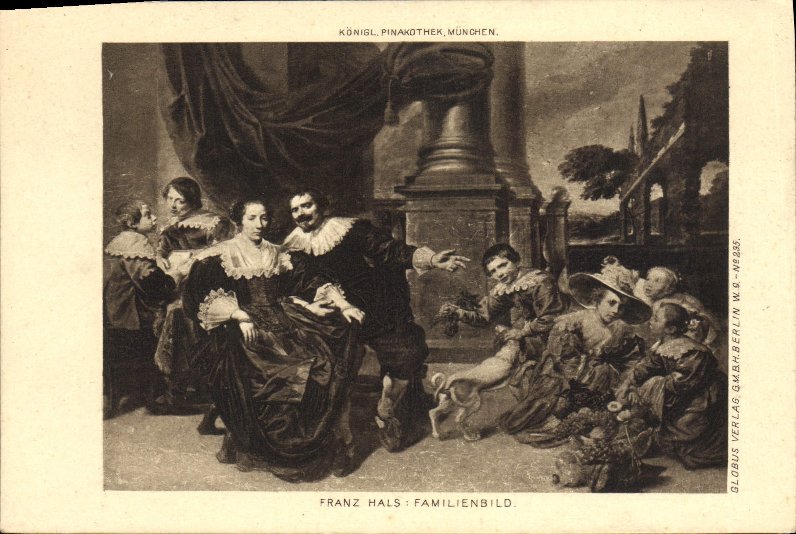 VINTAGE POSTCARD Franz Halls Familienbild Munchen