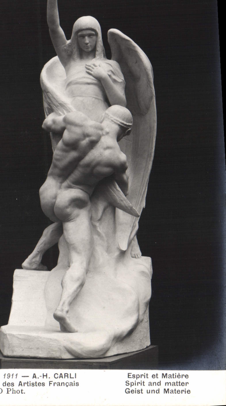 VINTAGE POSTCARD Living room 1911 Carli Spirit and matter