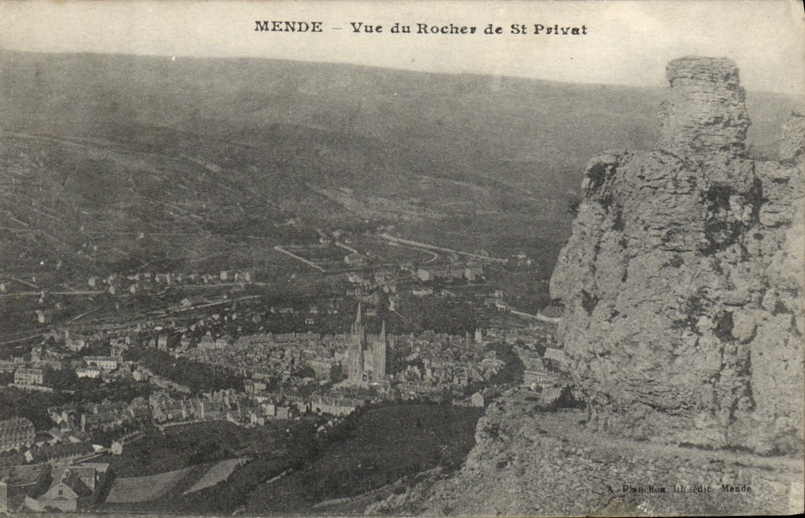 VINTAGE POSTCARD Mende Seen Of the Rock Of St Privat