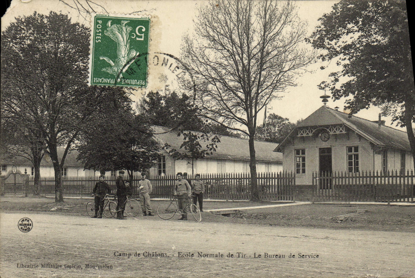 VINTAGE POSTCARD Camp Of Castle Teacher training school Of Shooting the Service bureau Militaria