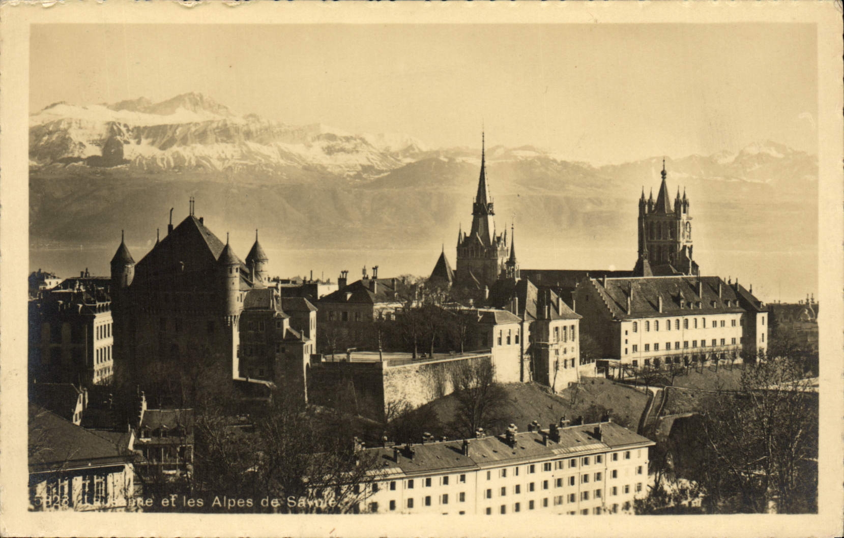 VINTAGE POSTCARD Lausanne And the Alps Of Savoy