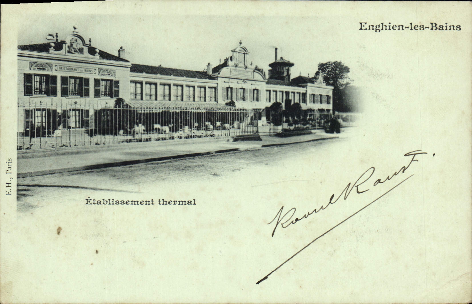 Establecimiento hidropático de Enghien de la POSTAL de la VENDIMIA les Bains