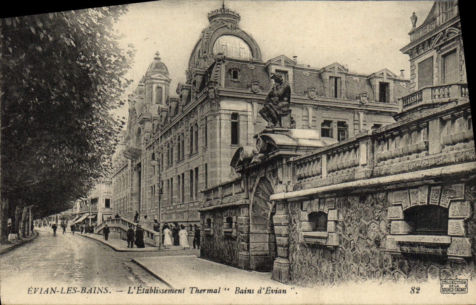 VINTAGE POSTCARD Evian Les Bains Hydropathic establishment Baths Of Evian